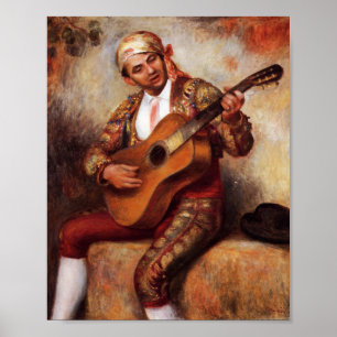 Poster Guitarista espanhol (por Pierre-August Renoir)
