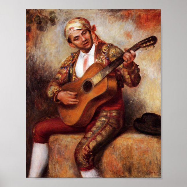 Poster Guitarista espanhol (por Pierre-August Renoir) (Frente)