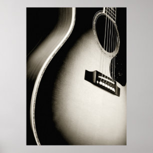 Póster guitarra acústica