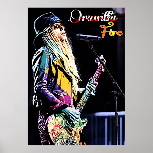 Poster Guitarra de Fogo Orianthi (Frente)
