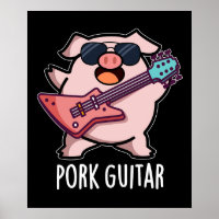 Guitarra de Porco Engraçada Violão de Rocha Porco