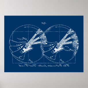Póster Guitarra de Vitruvian