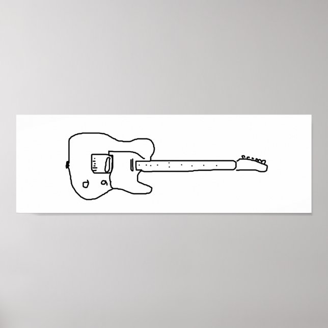 Poster guitarra decorativa (Frente)