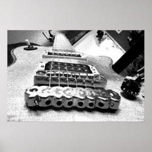 Póster Guitarra elétrica branca