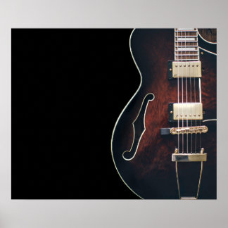 Poster Guitarra Elétrica em Preto