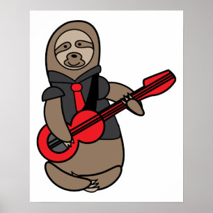 Poster Guitarra Elétrica Kawaii Cute