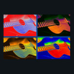 Poster Guitarra Espanhola Clássica de pop Art<br><div class="desc">Imagens de Desenhos Gráficos de Instrumentos Musicais - Estilo de Pop</div>