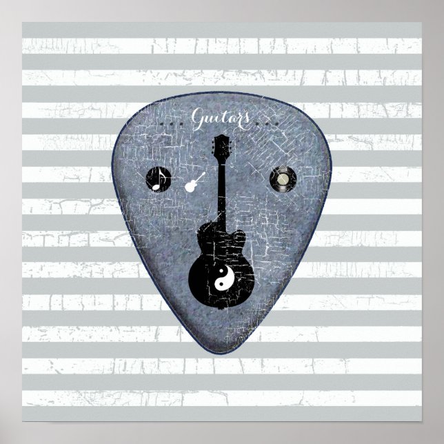 Póster guitarra picareta-design (Frente)