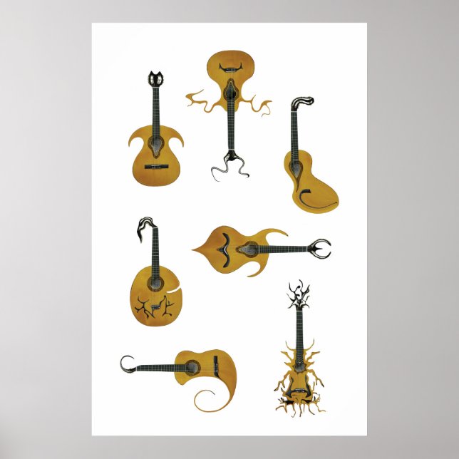 Póster Guitarras acústicas (Frente)
