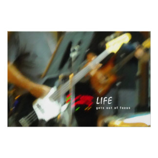 Póster Guitarras e Vida Desfocadas