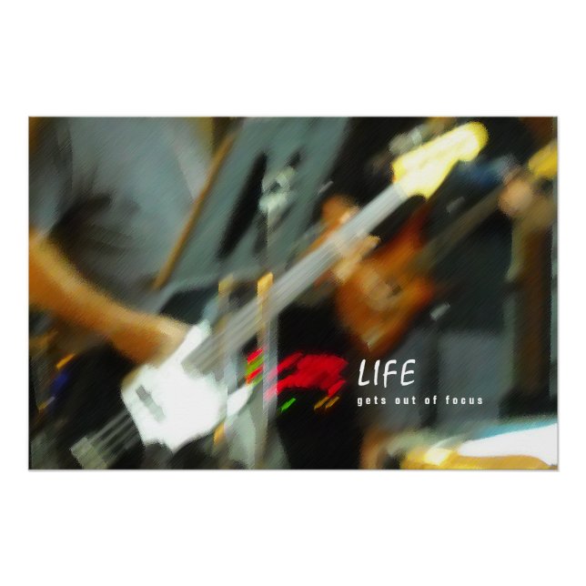 Póster Guitarras e Vida Desfocadas (Frente)
