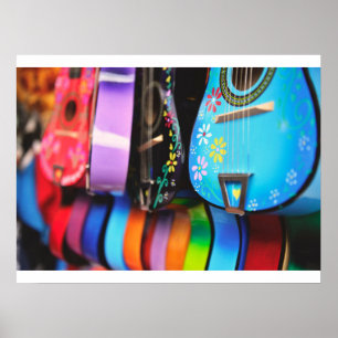 Poster Guitarras Musicais Brilhantes