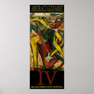 Poster Guitarrista Abstrato IV