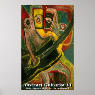 Poster Guitarrista Abstrato VI