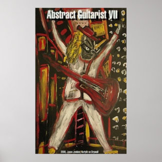 Póster Guitarrista Abstrato VII