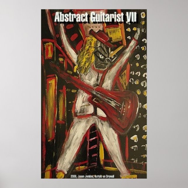 Póster Guitarrista Abstrato VII (Frente)