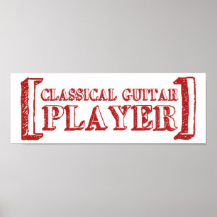 Póster Guitarrista clássico