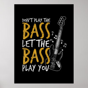 Poster Guitarrista Deixou O Bass Guitar Aniversário