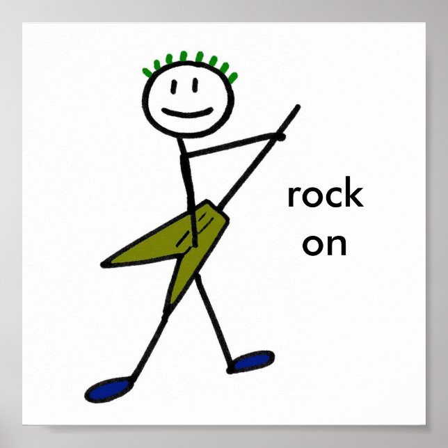 Póster Guitarrista Elétrico (Frente)