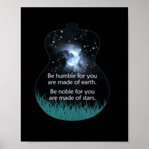 Poster Guitarrista Seja Humilde Porque Você É Feito De Te