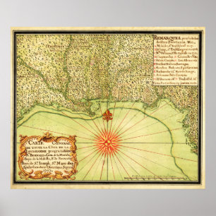 Poster Gulf Coast of the United StatesPanoramic Map