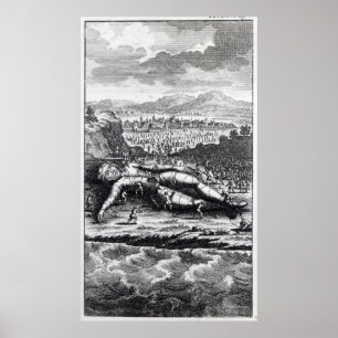 Póster Gulliver capturou pelos Lilliputians