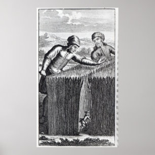 Póster Gulliver é descoberto por um fazendeiro dentro
