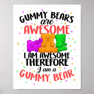 Poster Gummy Bear Dancing Animal Candy Para Jovens Adulto