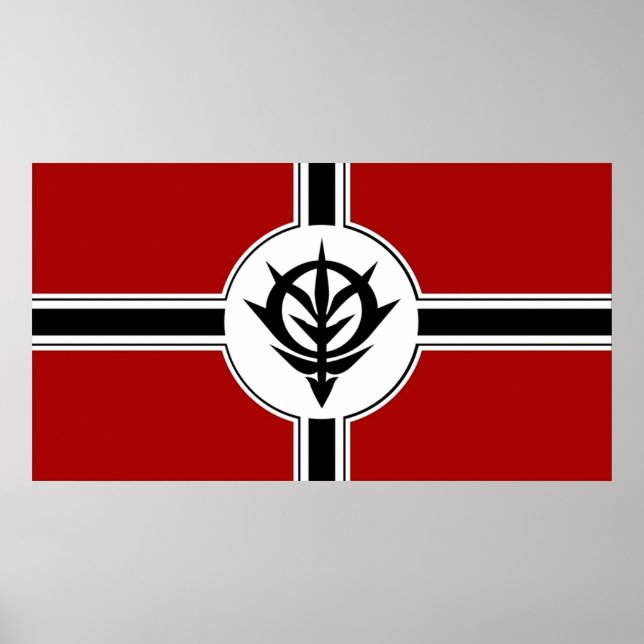 Poster Gundam Móvel Principado do Zeon (Frente)