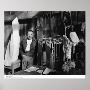 Poster Gurdon Woods, Artist-in-residence, in his studio
