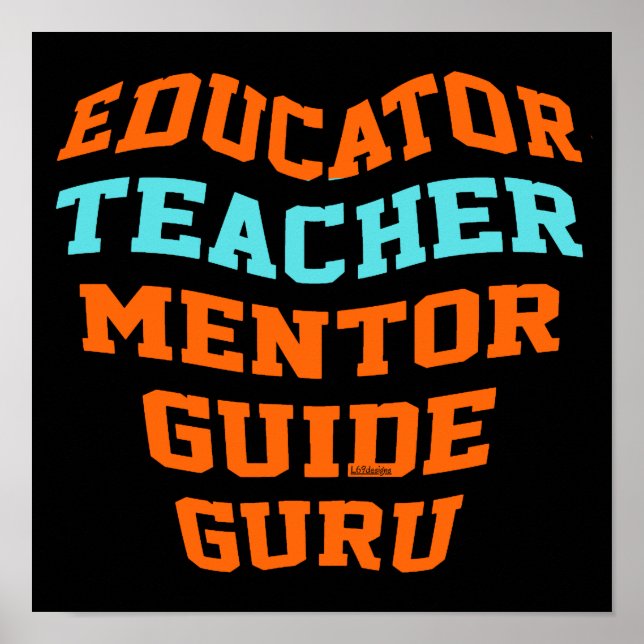 POSTER GURU DO GUIA DO MENTOR DO EDUTOR TEACHER (Frente)