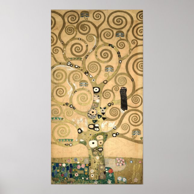 Poster Gustav Klimt - A árvore da vida, Stoclet Frieze (Frente)
