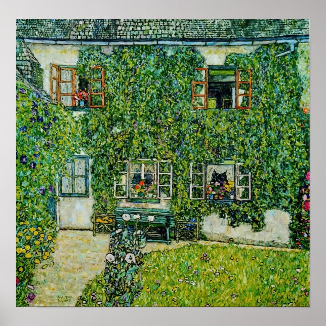 Poster Gustav Klimt - A Casa de Guardaboschi (Frente)