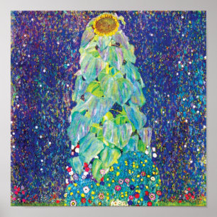 Poster Gustav Klimt - A Pintura De Belas Artes De Girasso