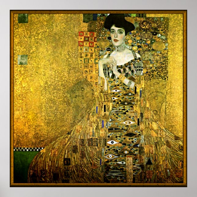 Poster Gustav Klimt A Senhora Ouro (Frente)