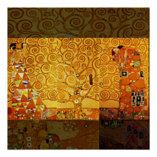 Póster Gustav Klimt Árvore da Vida: Art Nouveau Simbolist