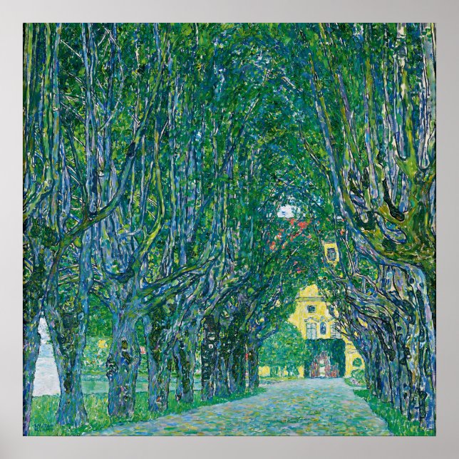 Poster Gustav Klimt - Avenida ao Castelo de Kammer (Frente)