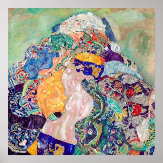 Poster Gustav Klimt - Bebê / Berço (Frente)