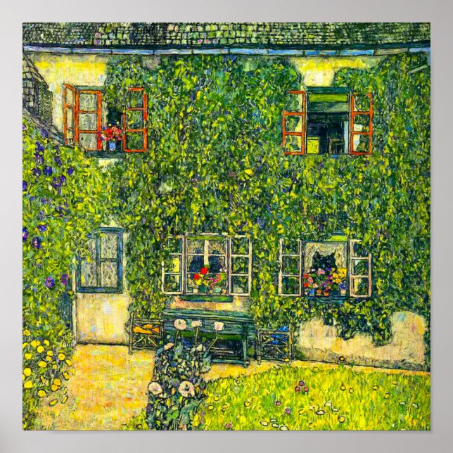 Poster Gustav Klimt Casa de Guardaboschi (Frente)