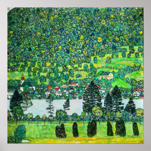 Poster Gustav Klimt - Encosta de Montanha em Unterach