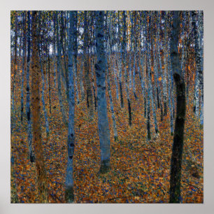 Poster Gustav Klimt - Floresta de faias I