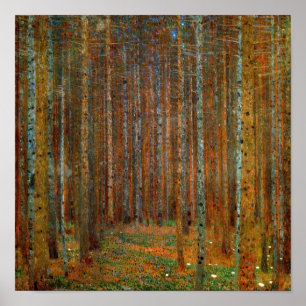 Poster Gustav Klimt - Floresta de Pinheiros Tannenwald