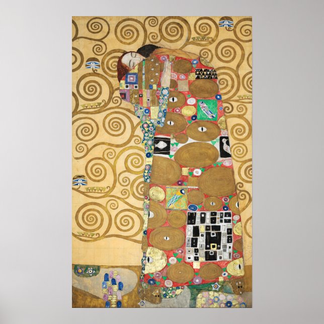 Poster Gustav Klimt - Fulfillment, Stoclet Frieze (Frente)