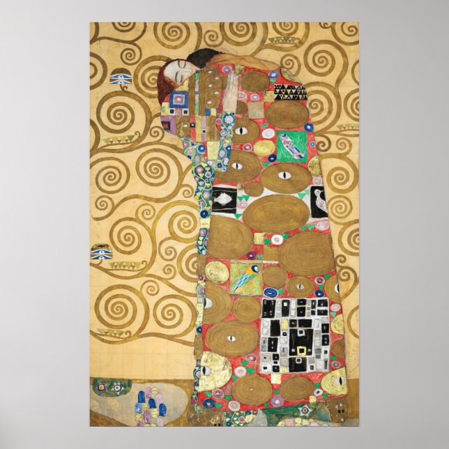 Poster Gustav Klimt - Fulfillment, Stoclet Frieze (Frente)