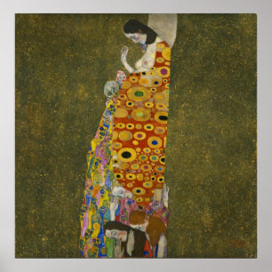 Poster Gustav Klimt Hope 2 Petróleo, Dourado e Platina n