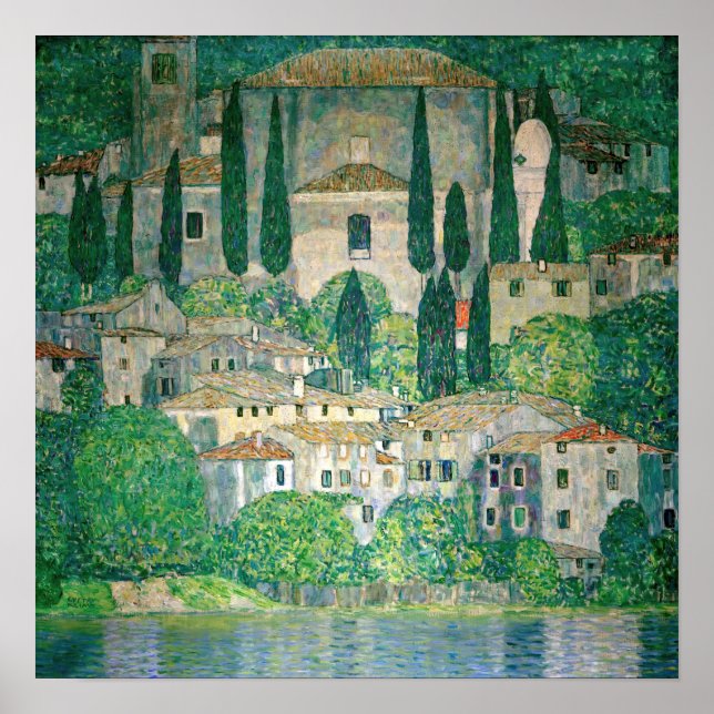 Poster Gustav Klimt - Igreja em Cassone (Frente)