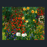 Póster Gustav Klimt - Jardim de Fazenda com Girassóis<br><div class="desc">Pintura de arte de Gustav Klimt,  Jardim Fazenda com Sunflower</div>
