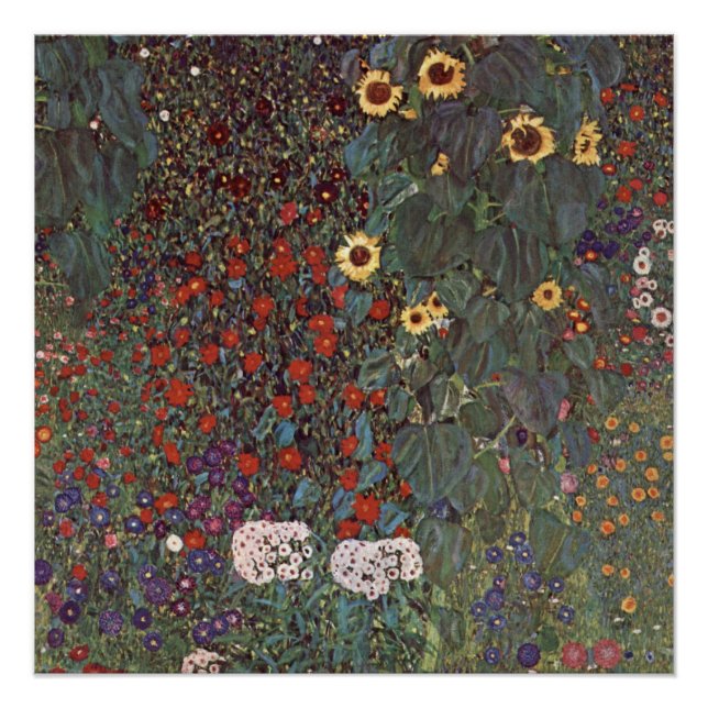 Póster Gustav Klimt - Jardim do País (Frente)