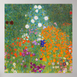 Poster Gustav Klimt: Jardim Flor<br><div class="desc">Um belo poster clássico com um jardim florístico colorido,  pintado pelo pintor simbolista austríaco Gustav Klimt.</div>