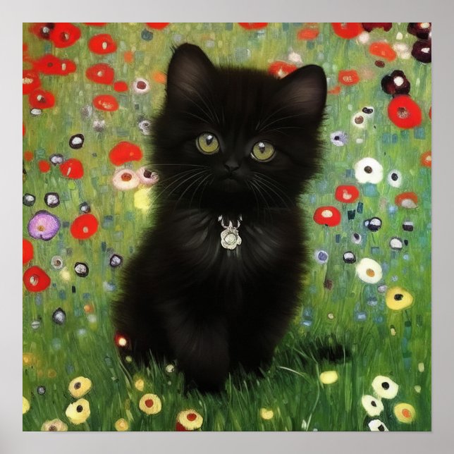 Poster Gustav Klimt Kitten (Frente)